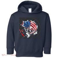 Largemouth Bass USA Flag Imprint Toddler Hoodie thumb 0