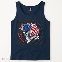 Largemouth Bass USA Flag Imprint Tank Top thumb 2