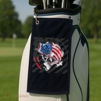 Largemouth Bass USA Flag Imprint Golf Towel thumb 2