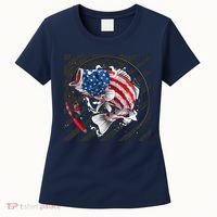 Largemouth Bass USA Flag Imprint Women's T-Shirt thumb 0