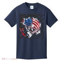 Largemouth Bass USA Flag Imprint Kids T-Shirt thumb 0