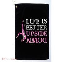 Life Better Upside Down Aerial Silk Aerialist Acrobatics Golf Towel thumb 0
