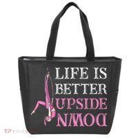 Life Better Upside Down Aerial Silk Aerialist Acrobatics Tote Bag thumb 0