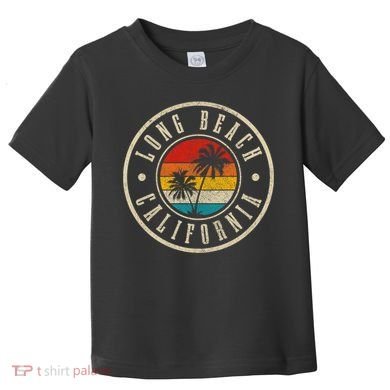 Long Beach Vintage Retro California Toddler T-Shirt