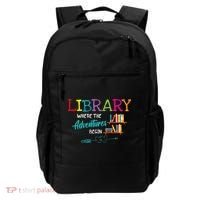 Library Books Where Adventure Begins Librarian Reader Backpack thumb 0