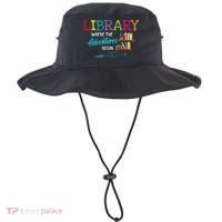 Library Books Where Adventure Begins Librarian Reader Bucket Hat thumb 0