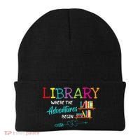 Library Books Where Adventure Begins Librarian Reader Beanie thumb 0