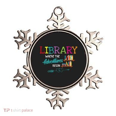 Library Books Where Adventure Begins Librarian Reader Ornament