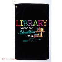 Library Books Where Adventure Begins Librarian Reader Golf Towel thumb 0