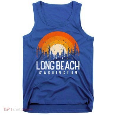 Long Beach Washington Wa Cute Gift Retro 70s 80s Vintage Gift Tank Top