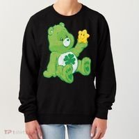 Lucky Bear With Star Saint Patrick's Day Irish Shamrock Cute Funny Women's Sweatshirt thumb 0