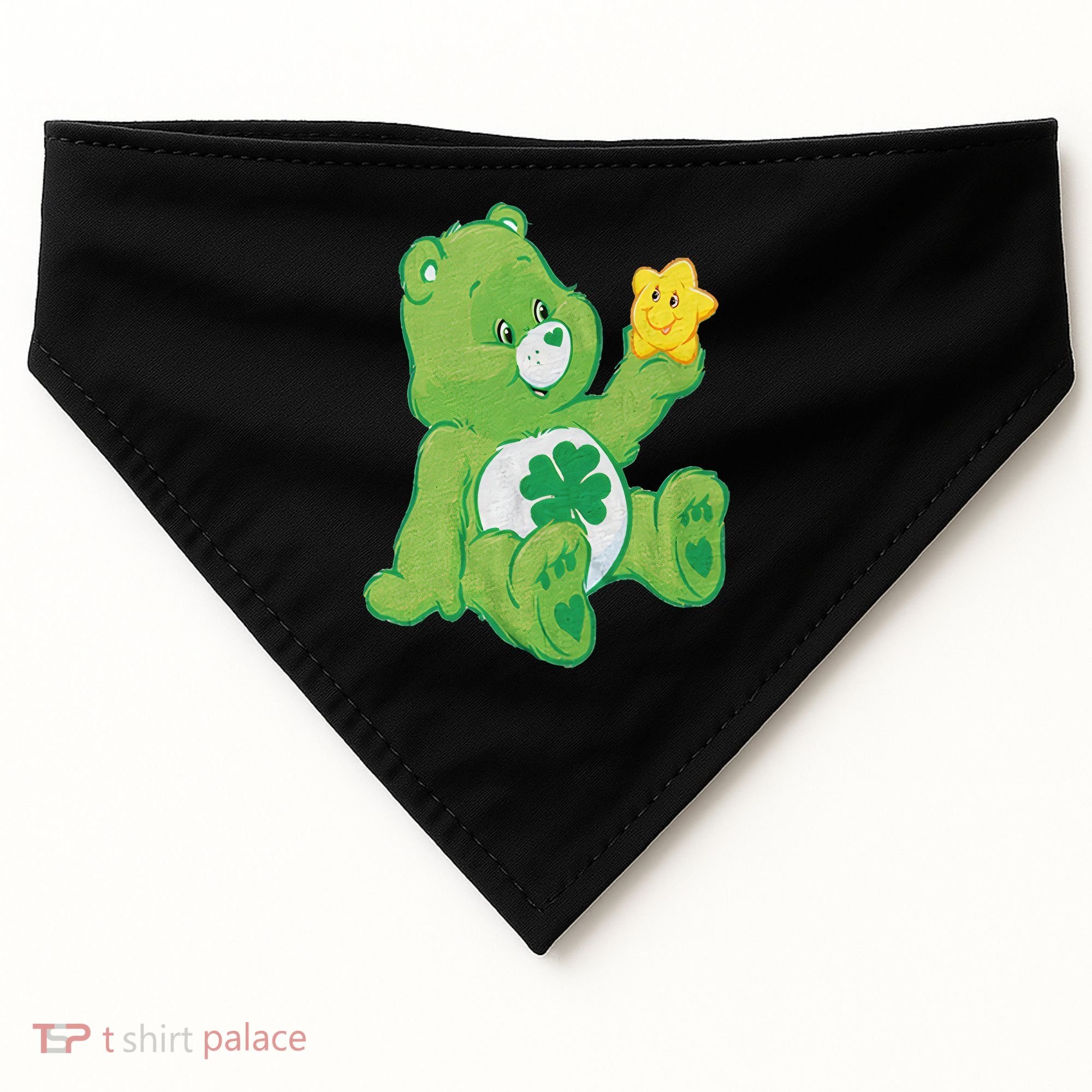 Lucky Bear With Star Saint Patrick's Day Irish Shamrock Cute Funny USA-Made Doggie Bandana