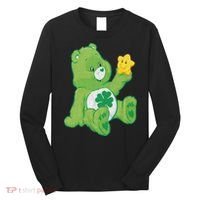 Lucky Bear With Star Saint Patrick's Day Irish Shamrock Cute Funny Long Sleeve Shirt thumb 0