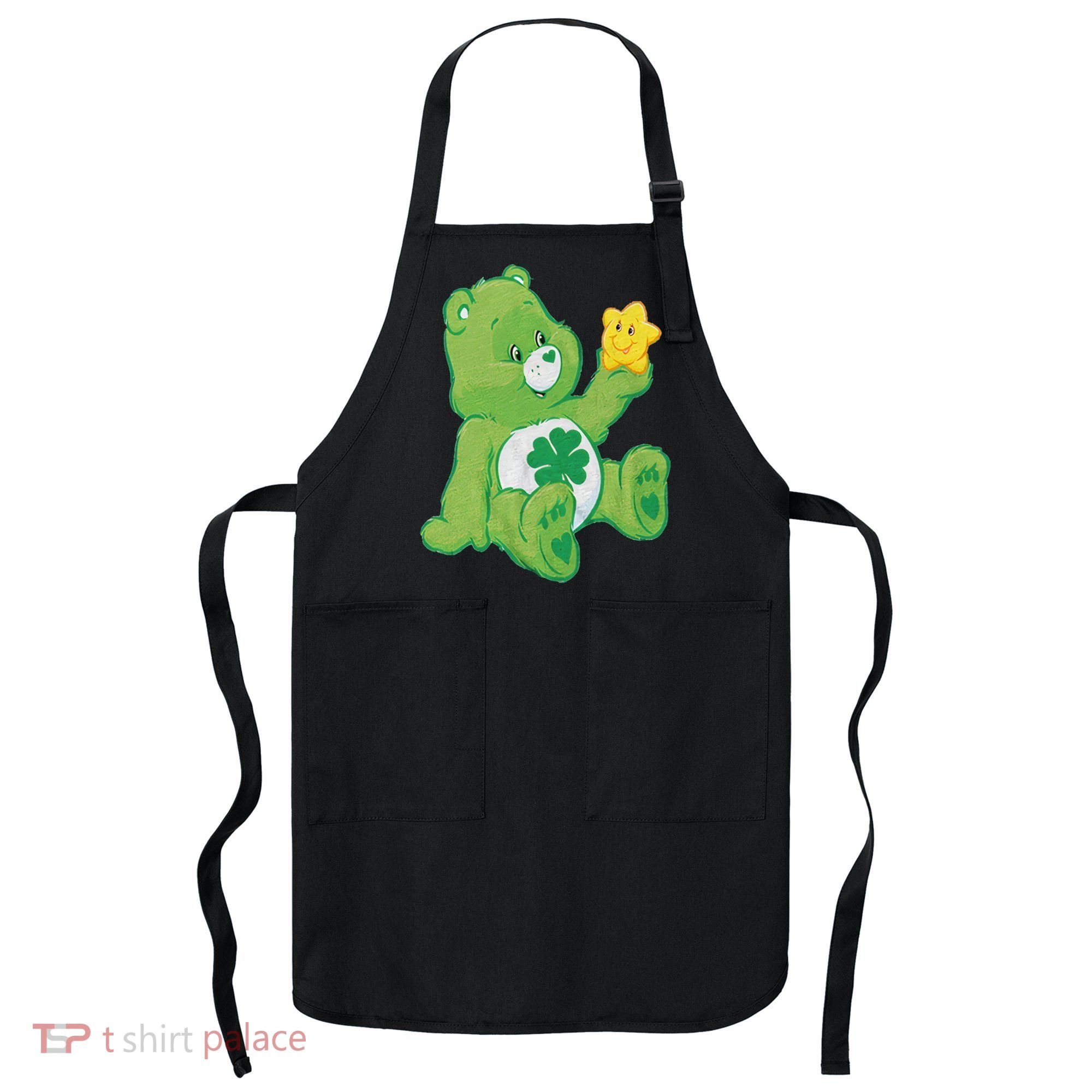 Lucky Bear With Star Saint Patrick's Day Irish Shamrock Cute Funny Apron