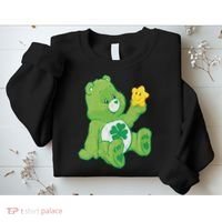 Lucky Bear With Star Saint Patrick's Day Irish Shamrock Cute Funny Sweatshirt thumb 2