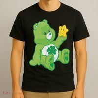 Lucky Bear With Star Saint Patrick's Day Irish Shamrock Cute Funny T-Shirt thumb 3