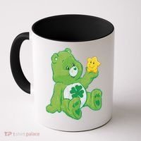 Lucky Bear With Star Saint Patrick's Day Irish Shamrock Cute Funny Coffee Mug thumb 0