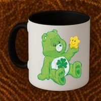 Lucky Bear With Star Saint Patrick's Day Irish Shamrock Cute Funny Coffee Mug thumb 2
