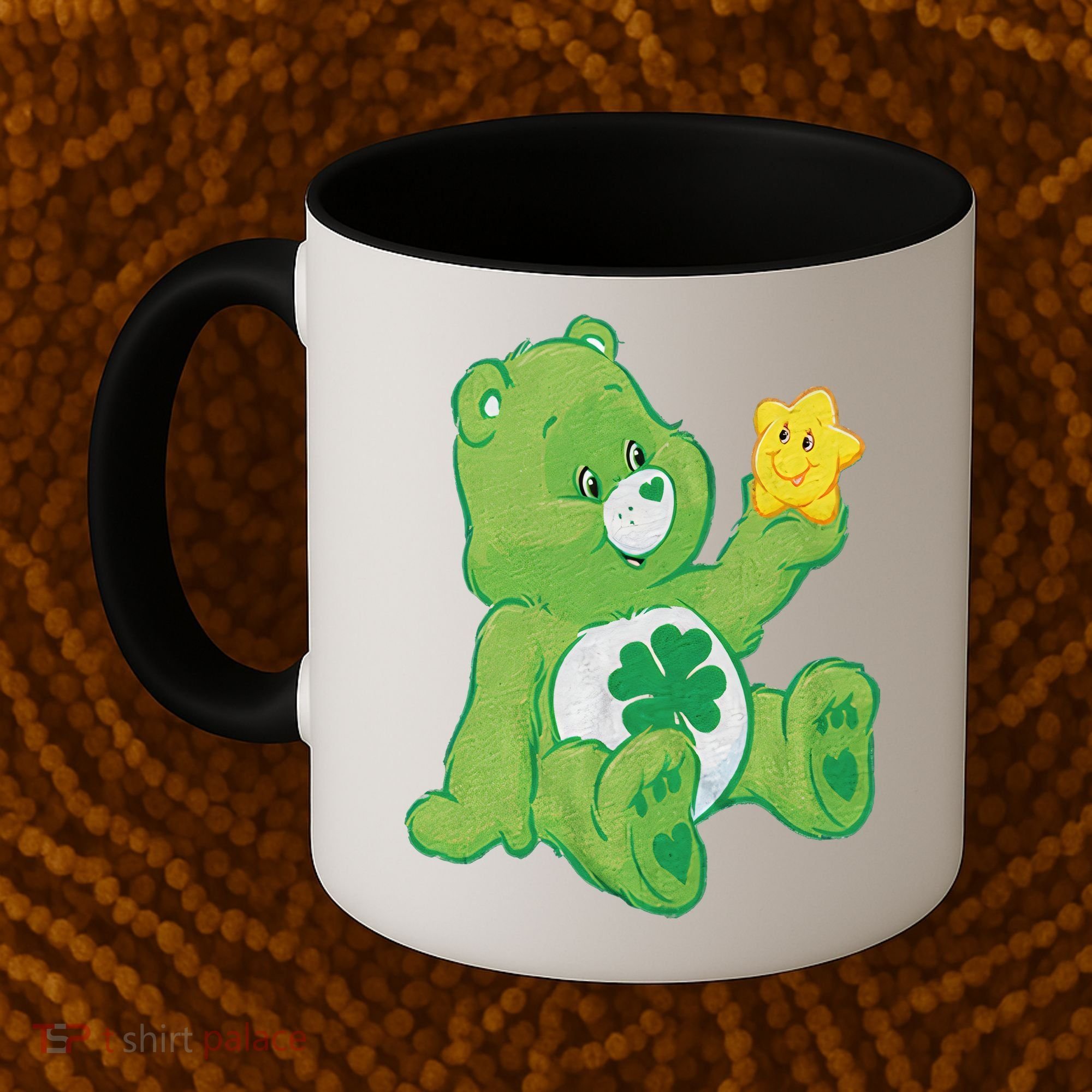 Lucky Bear With Star Saint Patrick's Day Irish Shamrock Cute Funny Coffee Mug
