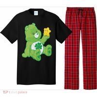 Lucky Bear With Star Saint Patrick's Day Irish Shamrock Cute Funny Pajama Set thumb 0