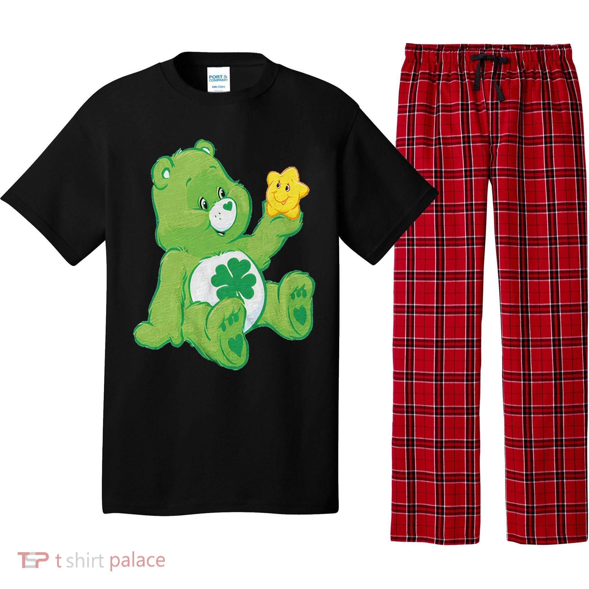 Lucky Bear With Star Saint Patrick's Day Irish Shamrock Cute Funny Pajama Set
