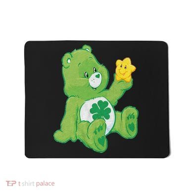 Lucky Bear With Star Saint Patrick's Day Irish Shamrock Cute Funny Mousepad