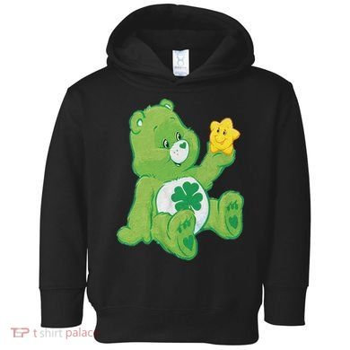 Lucky Bear With Star Saint Patrick's Day Irish Shamrock Cute Funny Toddler Hoodie