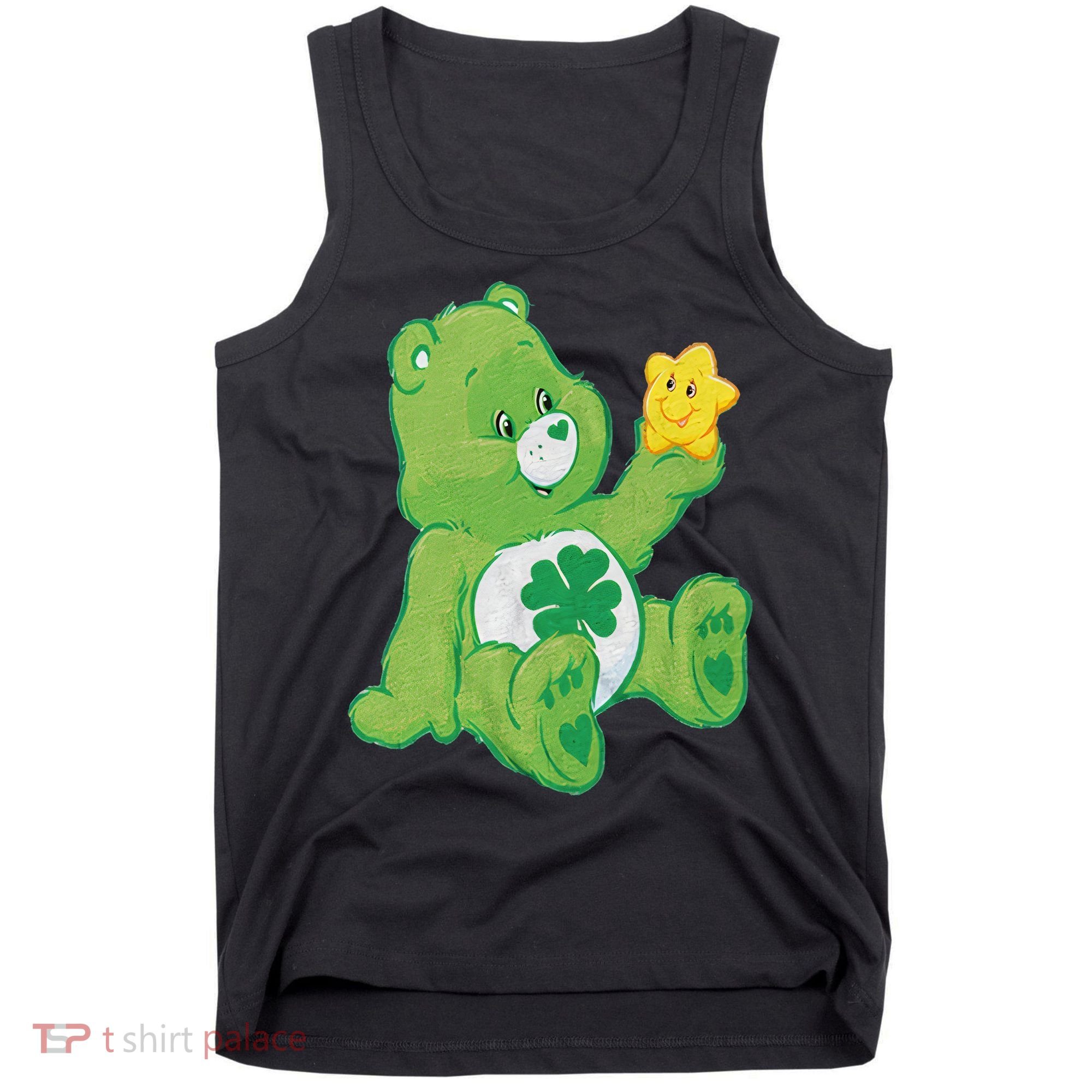 Lucky Bear With Star Saint Patrick's Day Irish Shamrock Cute Funny Tank Top