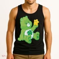 Lucky Bear With Star Saint Patrick's Day Irish Shamrock Cute Funny Tank Top thumb 3
