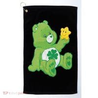 Lucky Bear With Star Saint Patrick's Day Irish Shamrock Cute Funny Golf Towel thumb 0