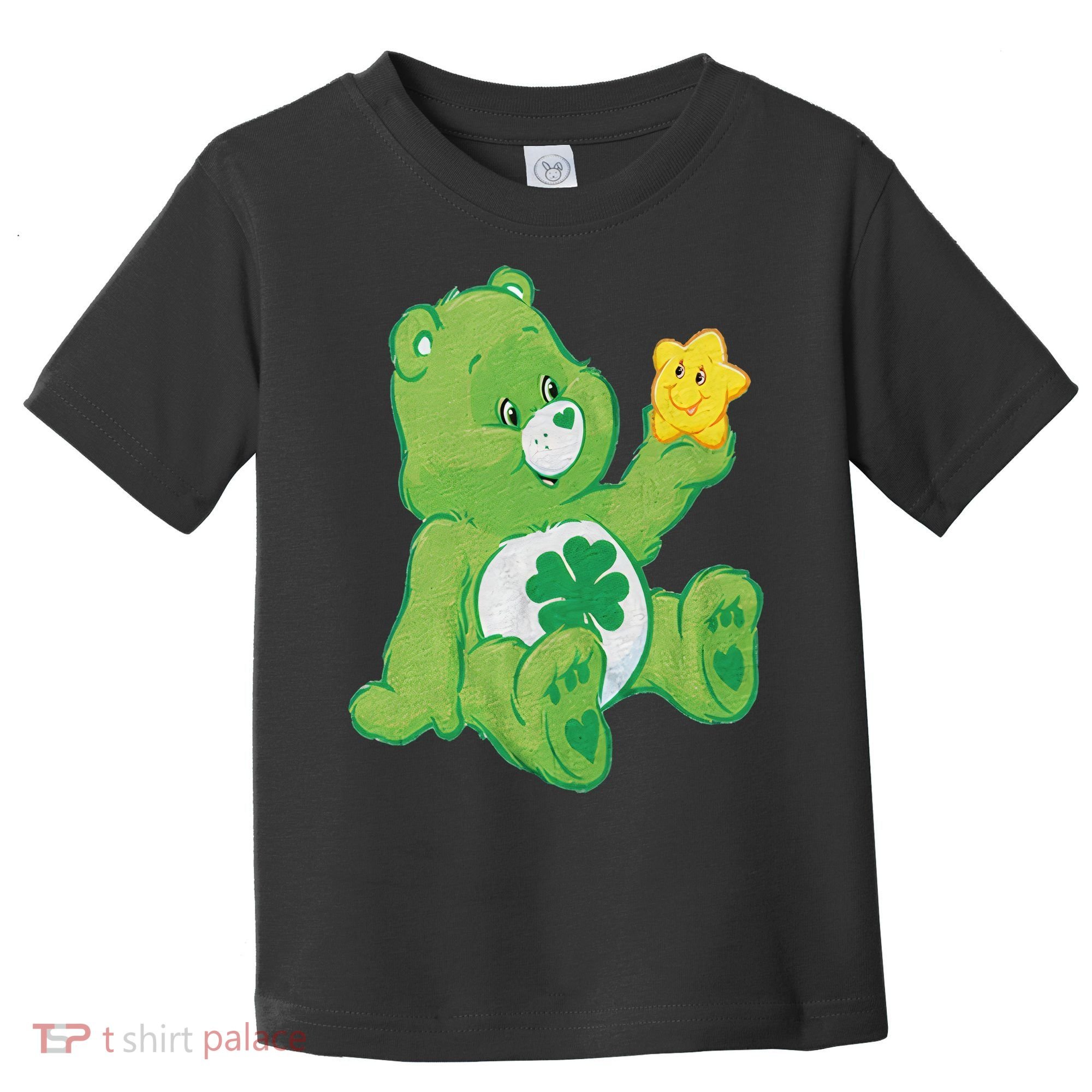 Lucky Bear With Star Saint Patrick's Day Irish Shamrock Cute Funny Toddler T-Shirt