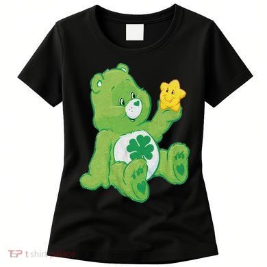 Lucky Bear With Star Saint Patrick's Day Irish Shamrock Cute Funny Women's T-Shirt
