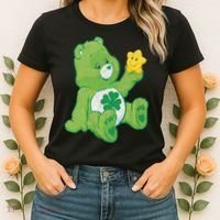 Lucky Bear With Star Saint Patrick's Day Irish Shamrock Cute Funny Women's T-Shirt thumb 2