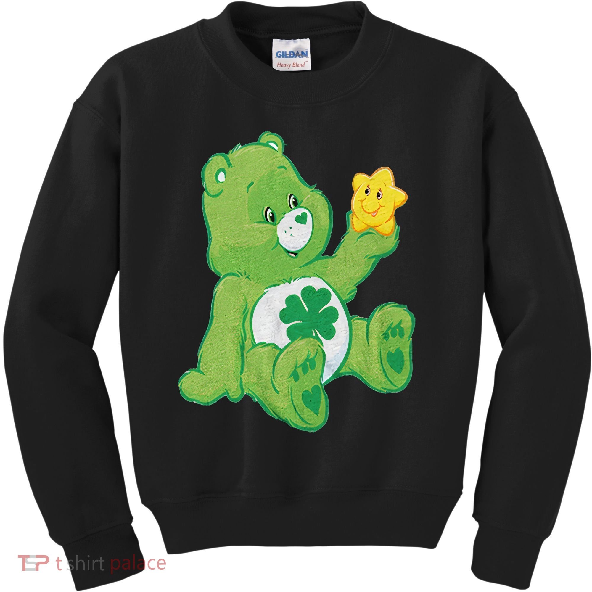 Lucky Bear With Star Saint Patrick's Day Irish Shamrock Cute Funny Kids Sweatshirt