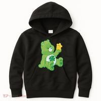 Lucky Bear With Star Saint Patrick's Day Irish Shamrock Cute Funny Kids Hoodie thumb 0