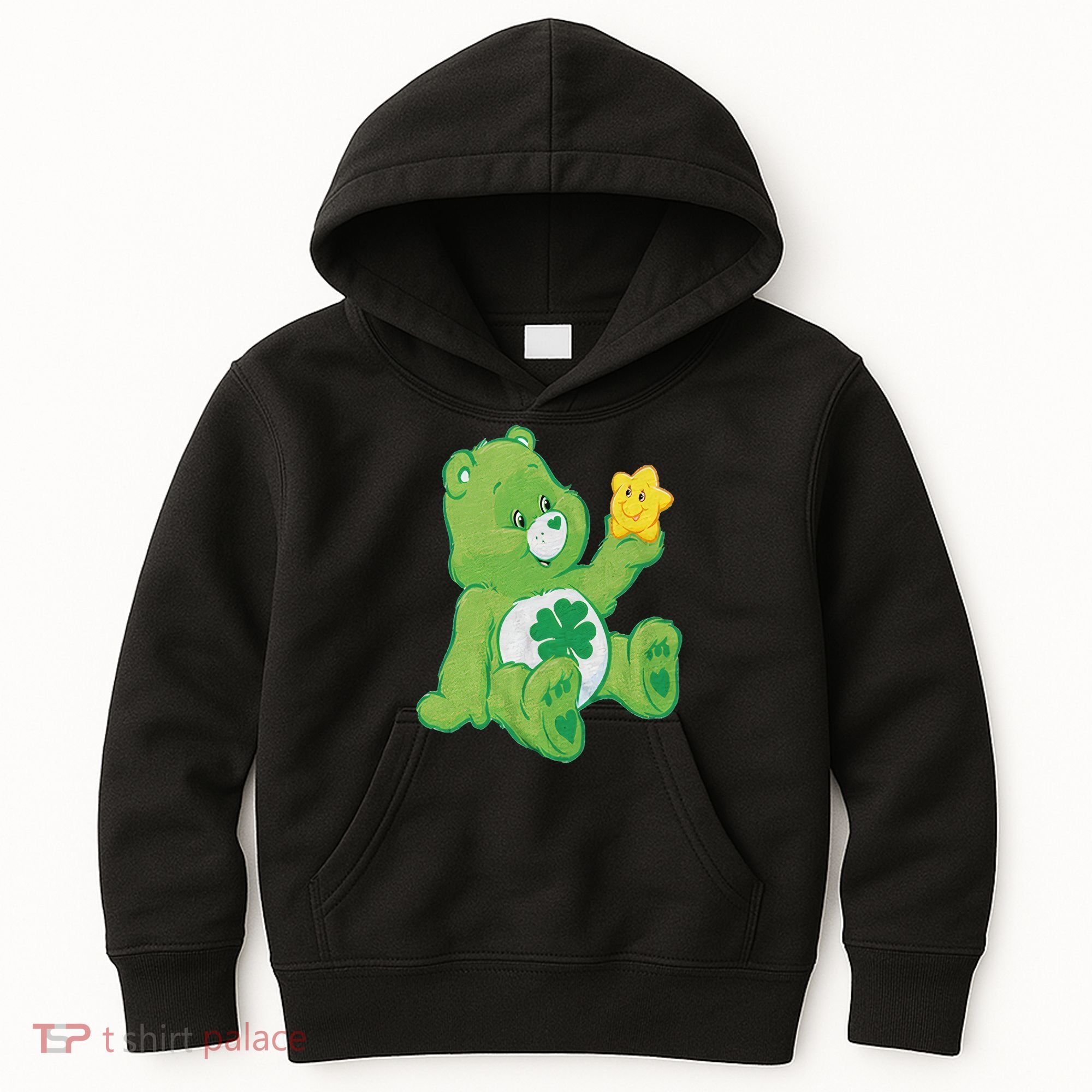 Lucky Bear With Star Saint Patrick's Day Irish Shamrock Cute Funny Kids Hoodie