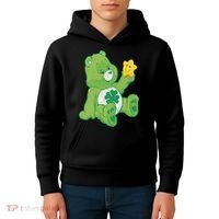 Lucky Bear With Star Saint Patrick's Day Irish Shamrock Cute Funny Kids Hoodie thumb 4