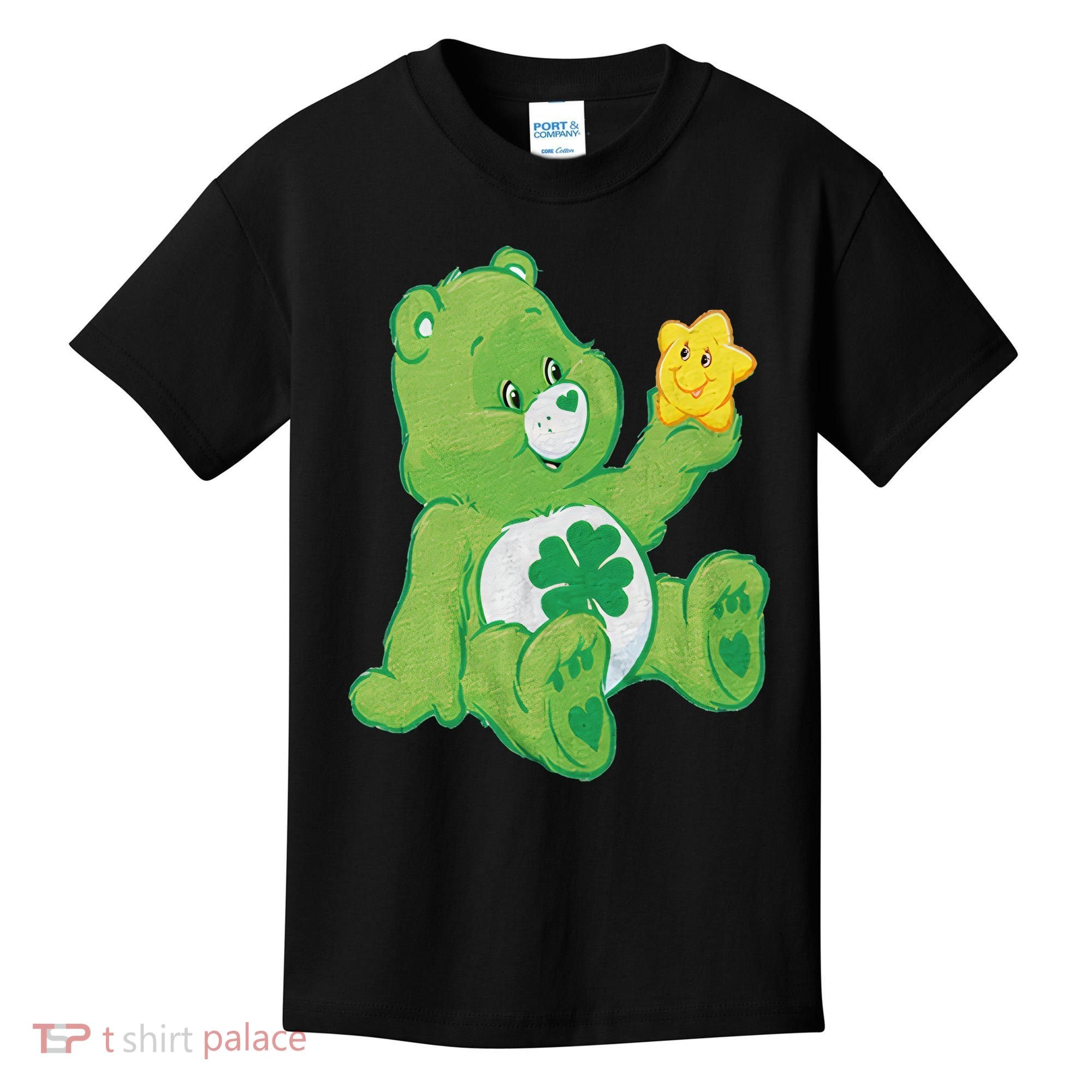 Lucky Bear With Star Saint Patrick's Day Irish Shamrock Cute Funny Kids T-Shirt