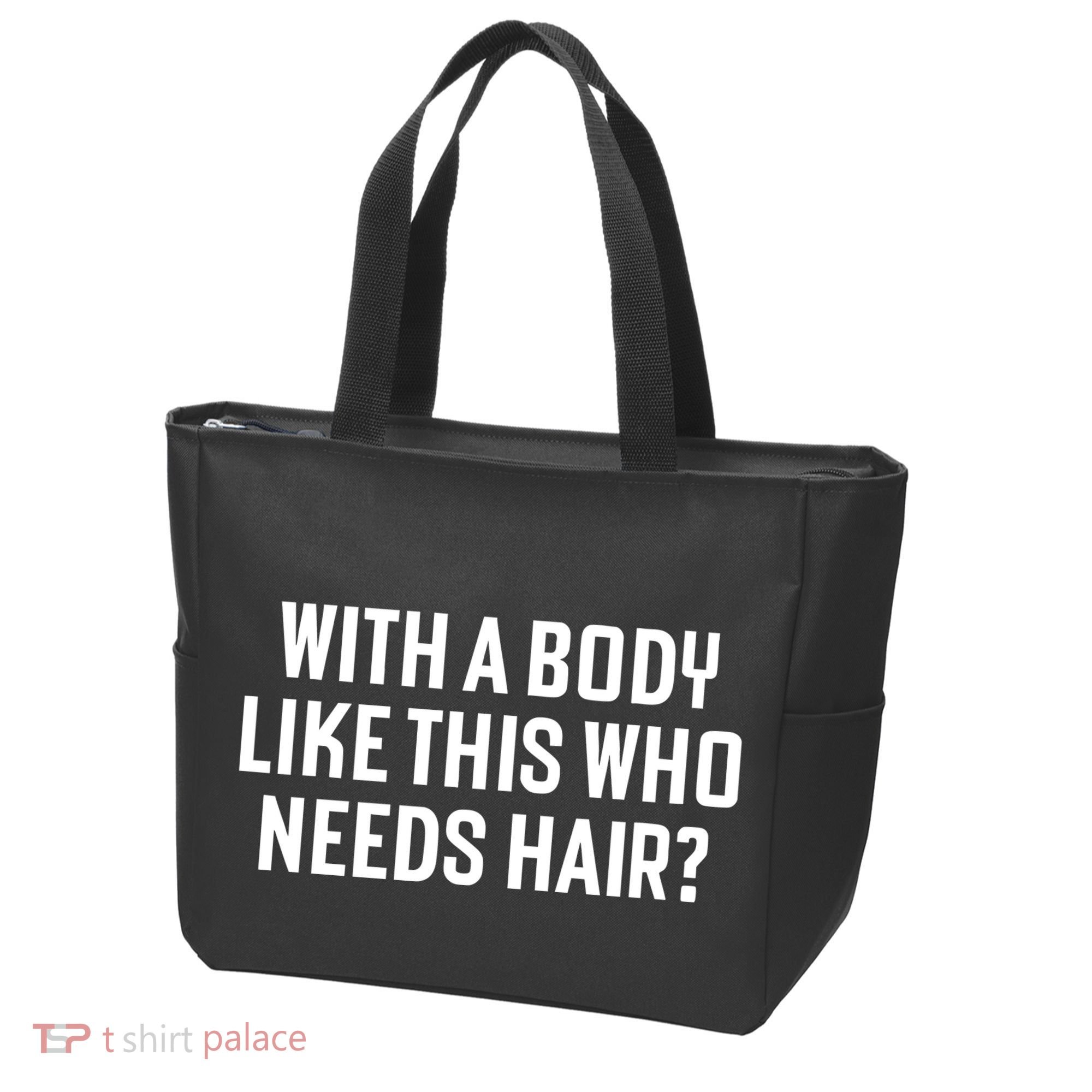 Liam Blutman With A Body Like This Who Needs Hair Tote Bag