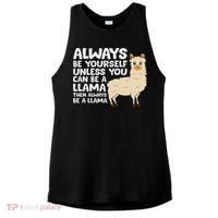 Llama Be Yourself Unless You Can Be A Llama Ladies PosiCharge Tri-Blend Wicking Tank thumb 0
