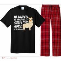 Llama Be Yourself Unless You Can Be A Llama Pajama Set thumb 0