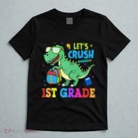 Let's Crush 1st Grade T Rex Dinosaur Back To School T-Shirt thumb 5