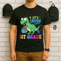 Let's Crush 1st Grade T Rex Dinosaur Back To School T-Shirt thumb 6