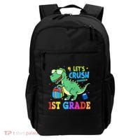 Let's Crush 1st Grade T Rex Dinosaur Back To School Backpack thumb 0