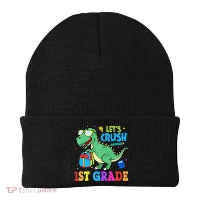 Let's Crush 1st Grade T Rex Dinosaur Back To School Beanie