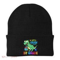 Let's Crush 1st Grade T Rex Dinosaur Back To School Beanie thumb 0