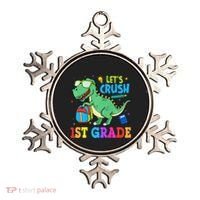 Let's Crush 1st Grade T Rex Dinosaur Back To School Ornament thumb 0