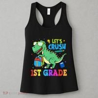 Let's Crush 1st Grade T Rex Dinosaur Back To School Women's Tank Top thumb 3