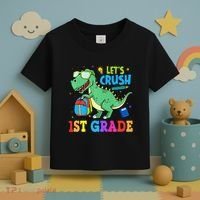 Let's Crush 1st Grade T Rex Dinosaur Back To School Toddler T-Shirt thumb 3