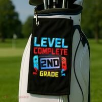 Level Complete 2nd Grade Video Game Last Day Of School Golf Towel thumb 2
